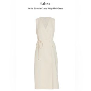 COPY - Halston Nellie Stretch-Crepe Wrap Midi-Dress